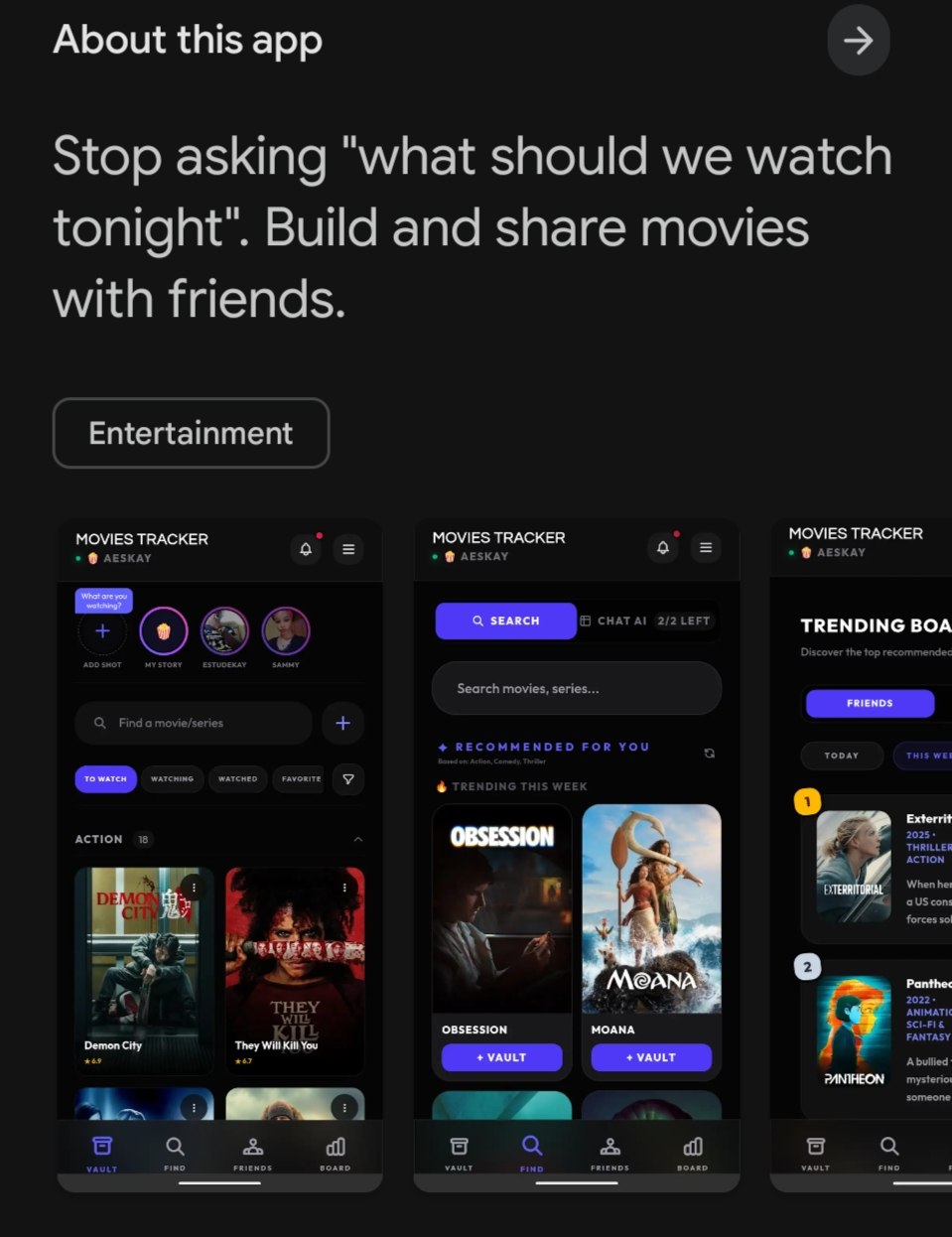 Share Movies Trio Overview