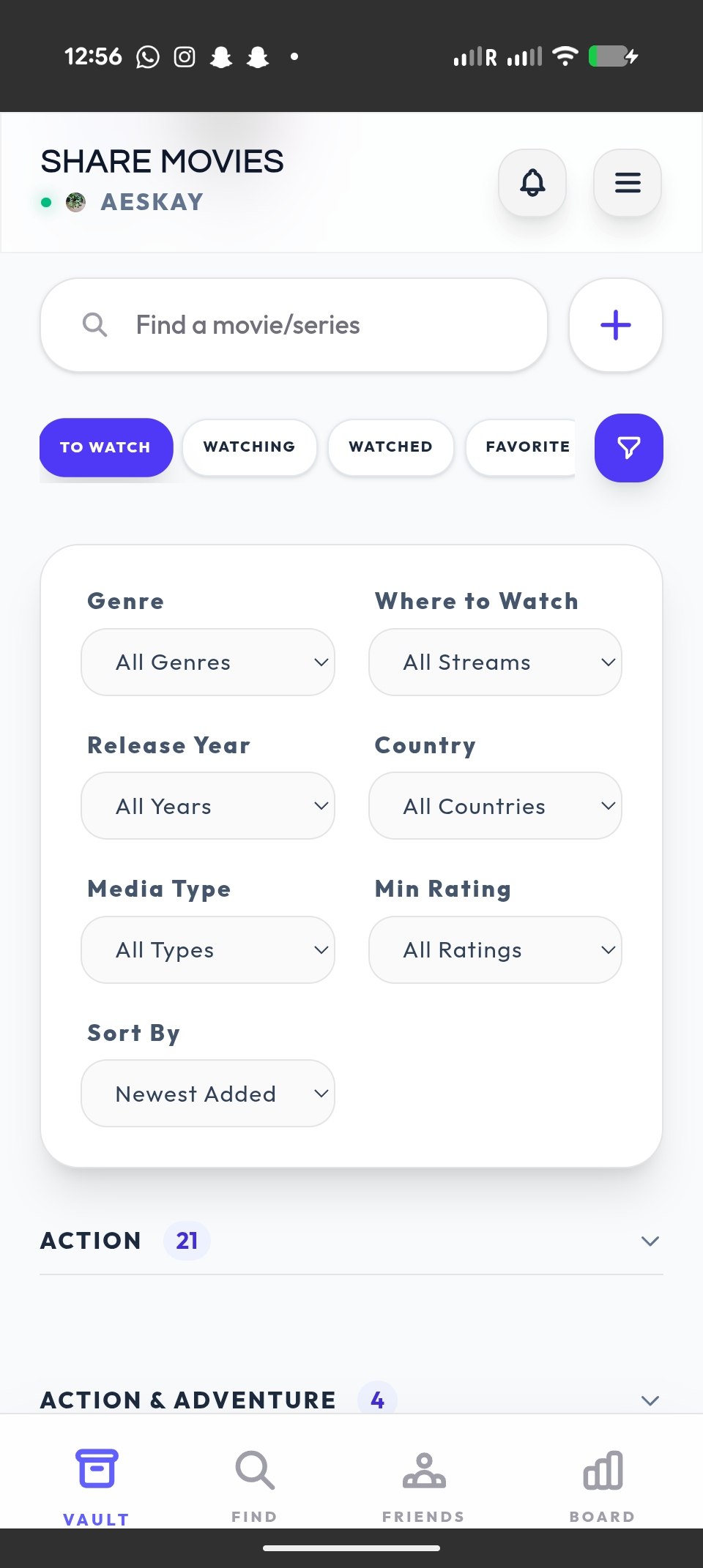 Share Movies Smart Filters Engine